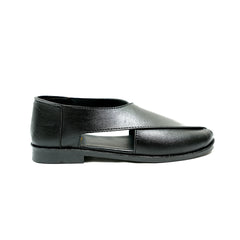 Handmade Leather Casual Classic Black Sandal - SR-077