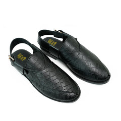 Handmade Leather Casual Classic Black Sandal - SR-073