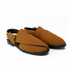 Handmade Leather Suede Brown Sandal - SR-067