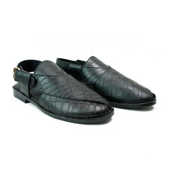 Handmade Leather Casual Classic Black Sandal - SR-073